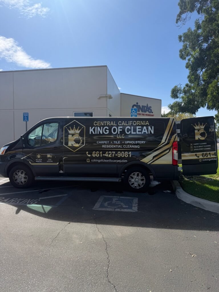 Central California King of Clean LLC van working at the Cintas facility